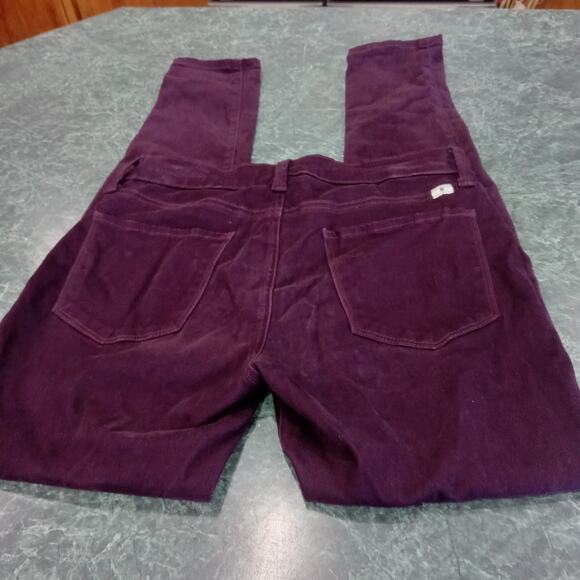 Lucky Brand Womens Purple Merlot Brooke Velvet Jegging Dynamic Stretch Size 6/28 - Picture 9 of 13